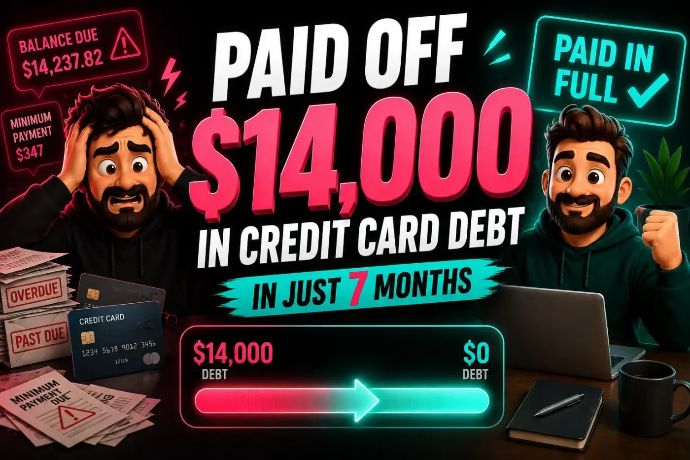 How I Paid Off $14,000 in Credit Card Debt in Just 7 Months