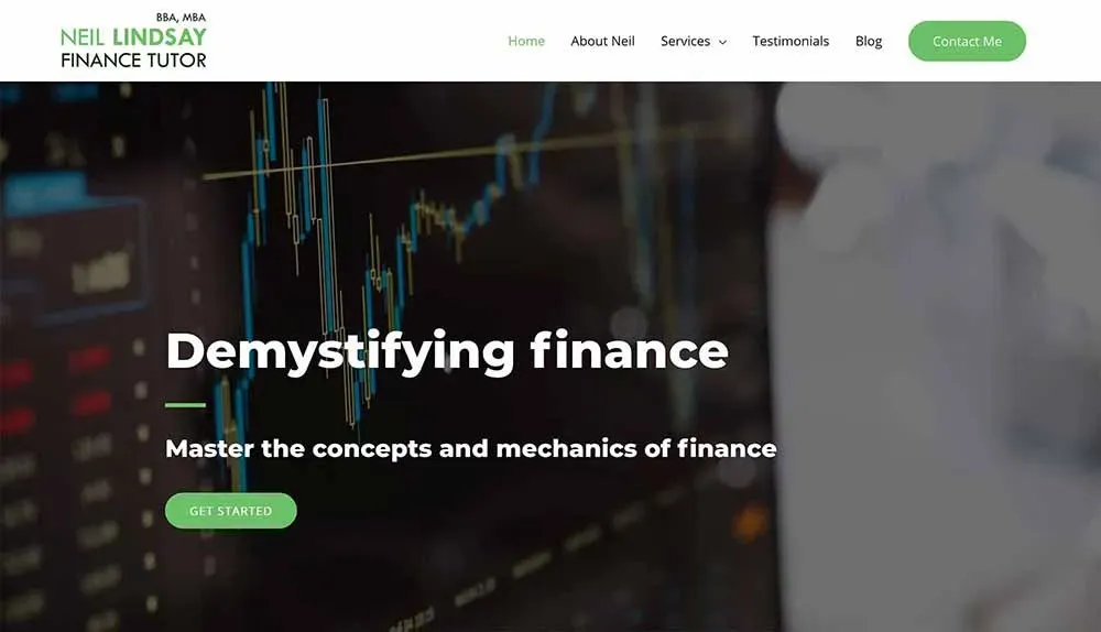 Finance Tutor sitio web