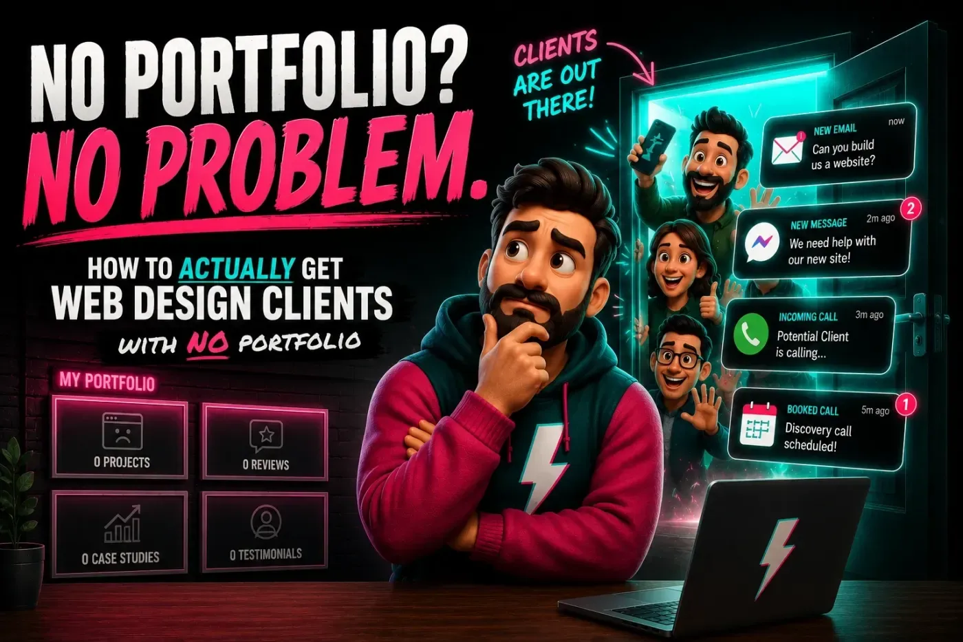 Cómo conseguir clientes de diseño web cuando no tiene un portafolio