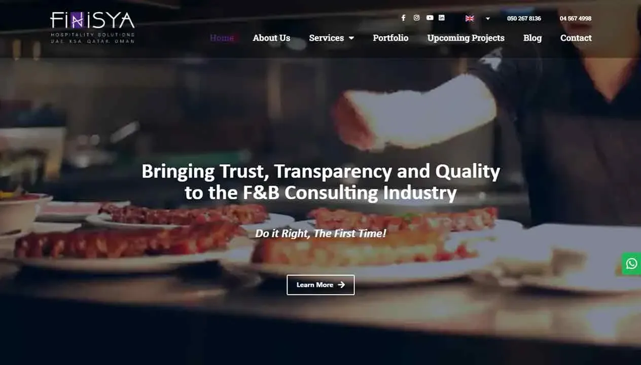 A chef is plating gourmet dishes in a professional kitchen, highlighting a focus on trust, transparency, and quality in the F&B consulting industry.