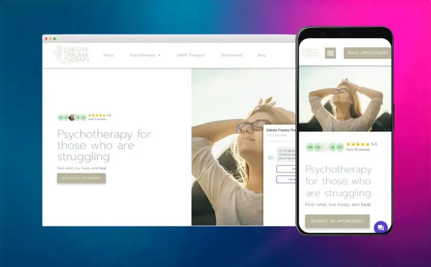 Dakota Trauma website on desktop and mobile