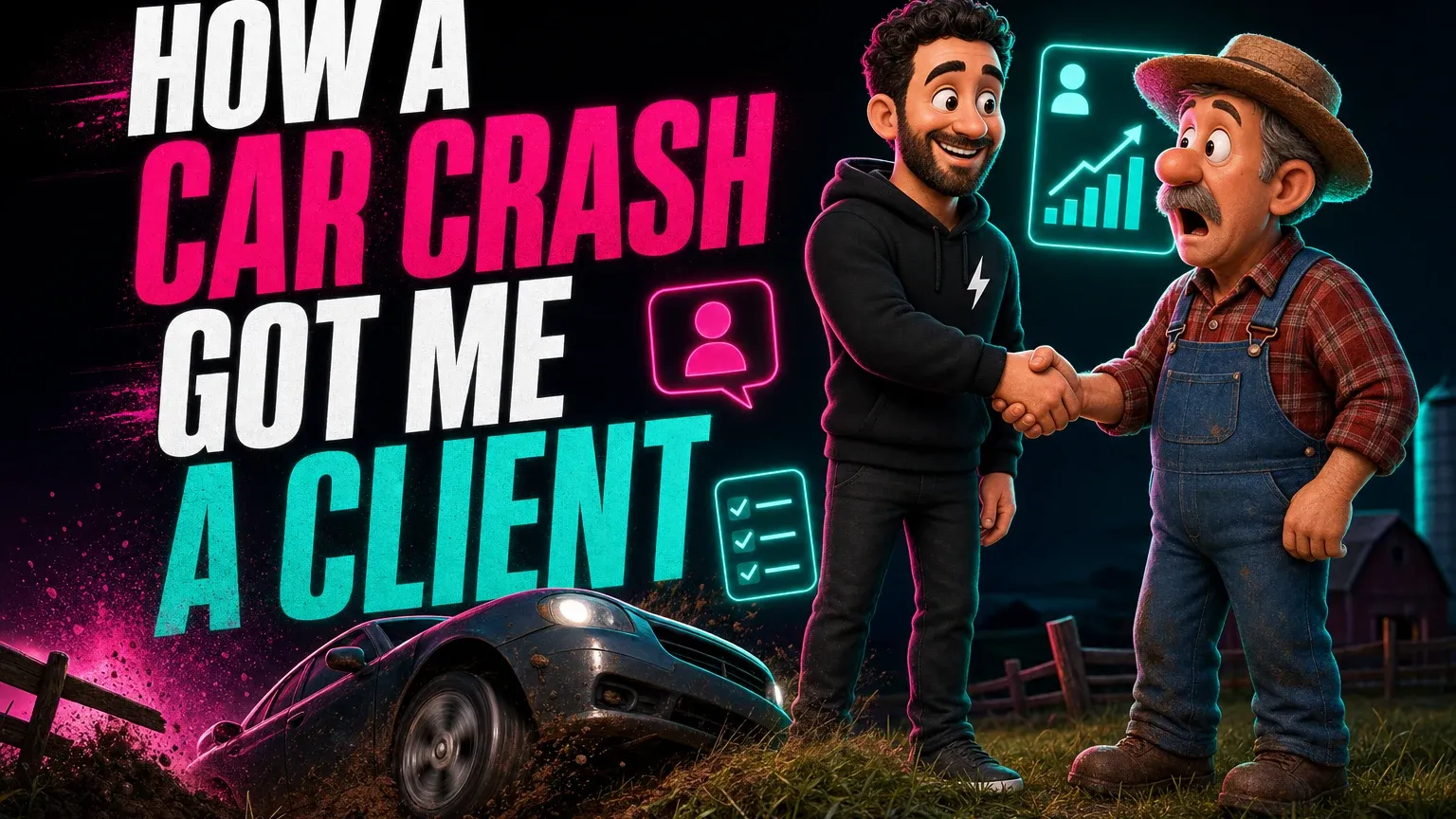 Cómo Conseguir Nuevos Clientes de Diseño Web Al Lanzar Su Auto a una Zanja