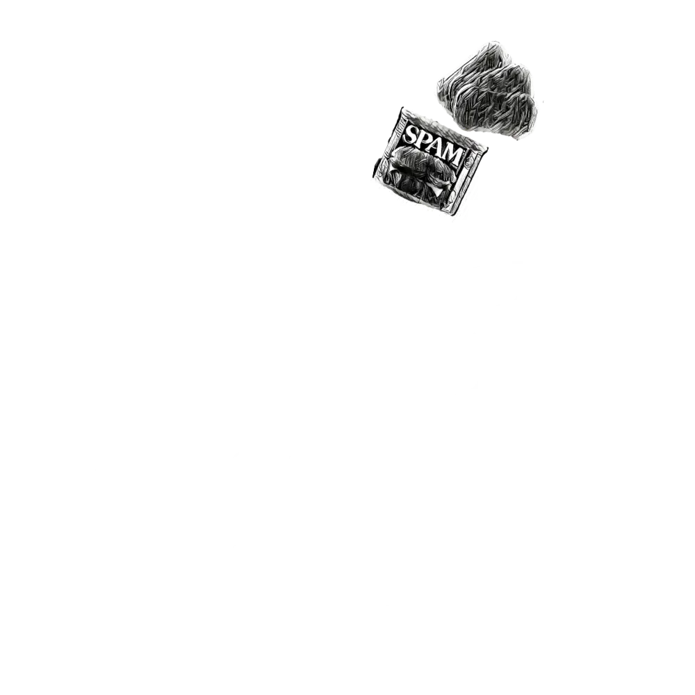 Un boceto minimalista de un vaso de cóctel con una guarnición en la parte superior, junto a un pequeño plato con una guarnición.