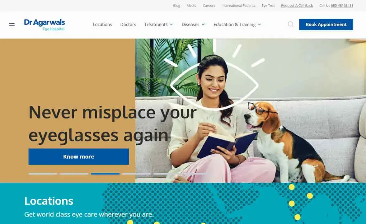 Dr Agarwals Eye Hospital sitio web