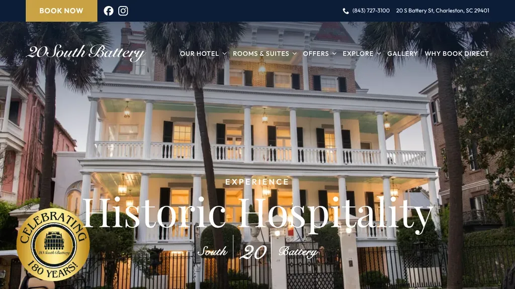 20 South Battery sitio web