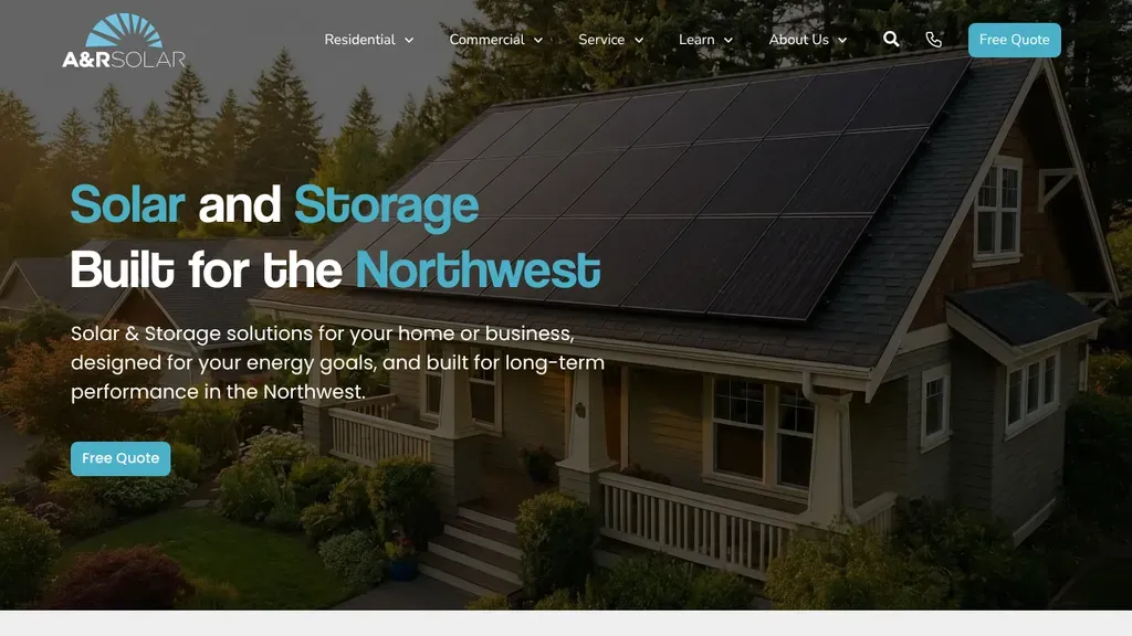 A&R Solar sitio web