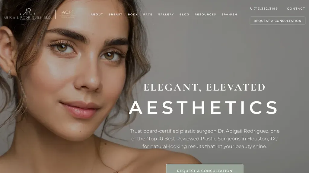 Abigail Rodriguez M.D. Plastic Surgery sitio web