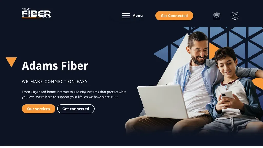 Adams Telephone Co-Operative (Adams Fiber) sitio web