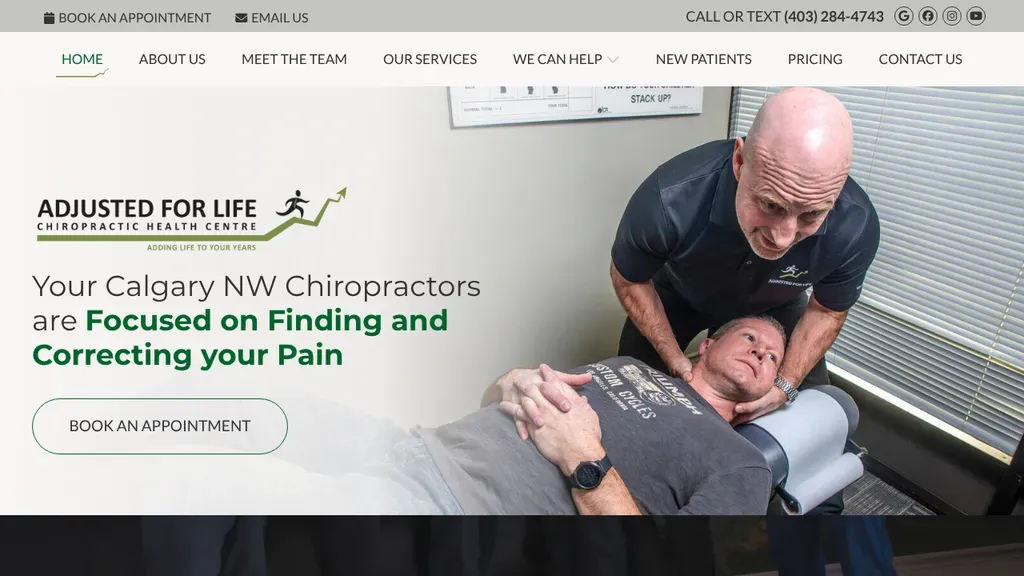 Adjusted For Life Chiropractic Health Centre sitio web