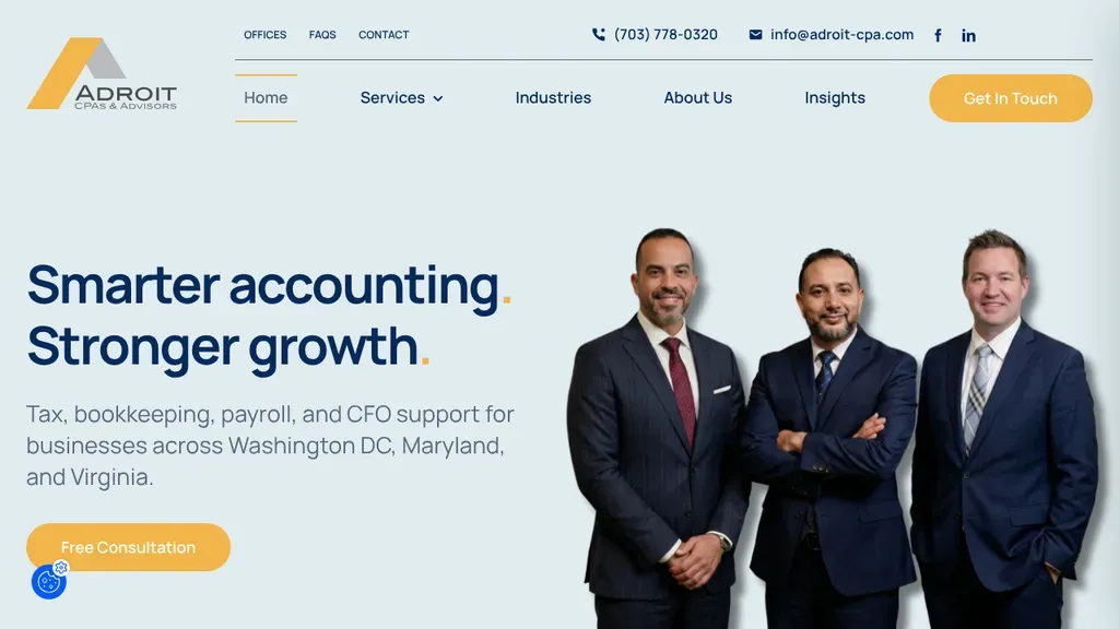 Adroit CPAs & Advisors sitio web