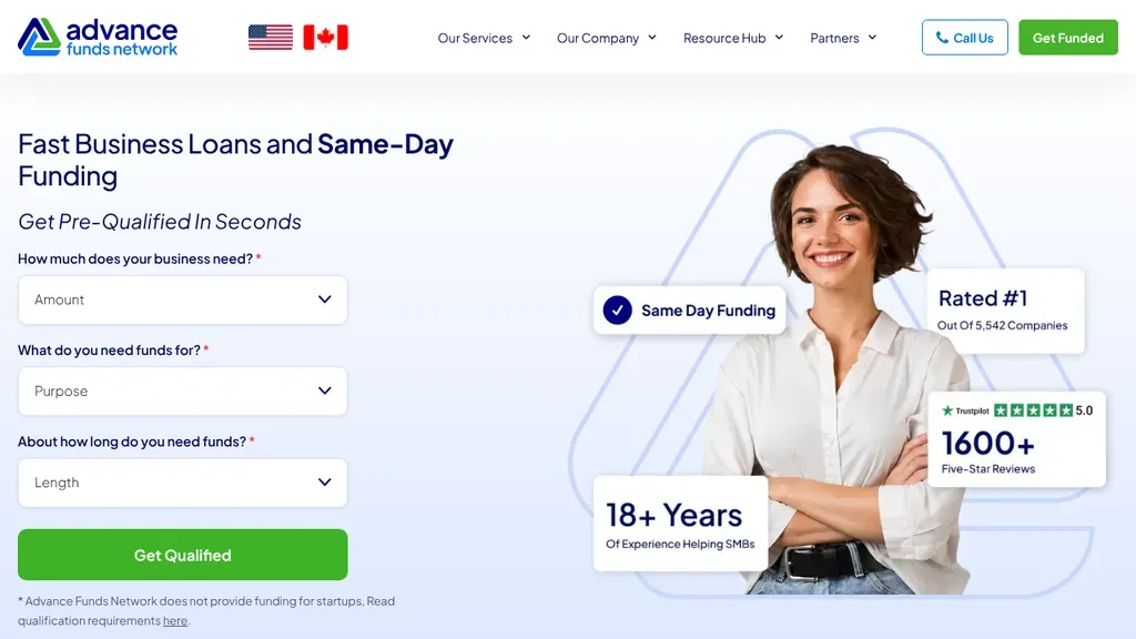 Advance Funds Network sitio web