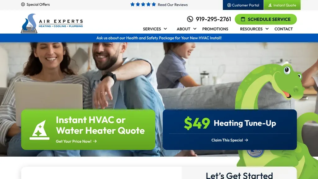 Air Experts Heating, Cooling & Plumbing sitio web