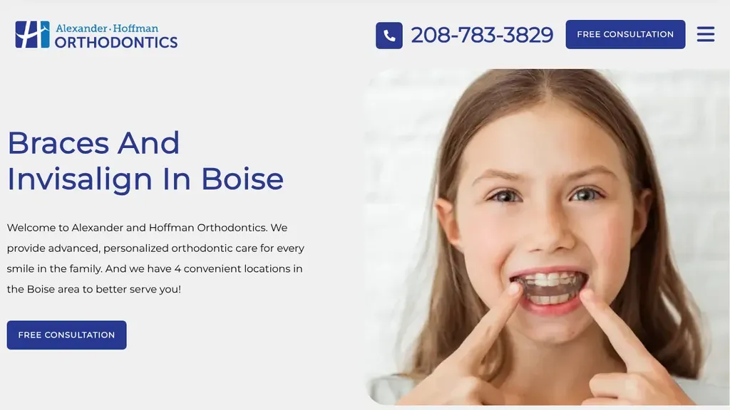Alexander & Hoffman Orthodontics sitio web