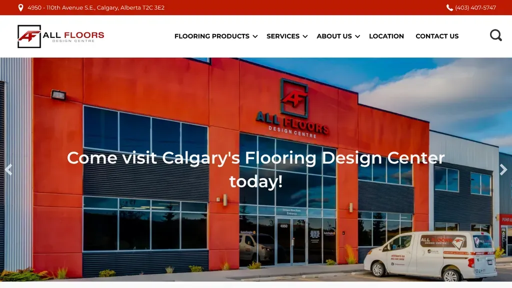 All Floors Design Centre website