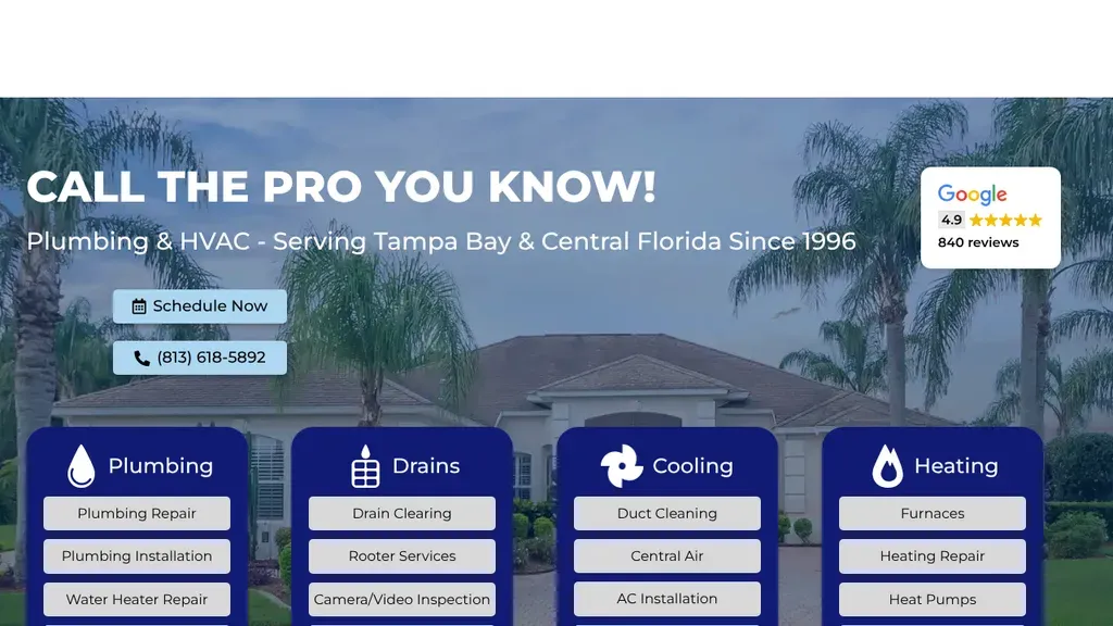 All Pro Plumbing & Air sitio web