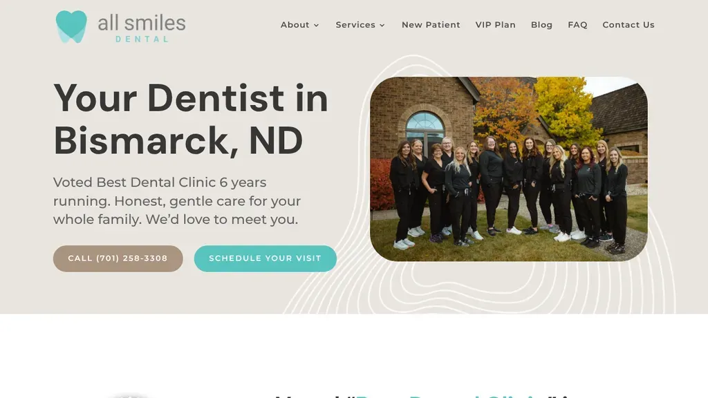 All Smiles Dental sitio web