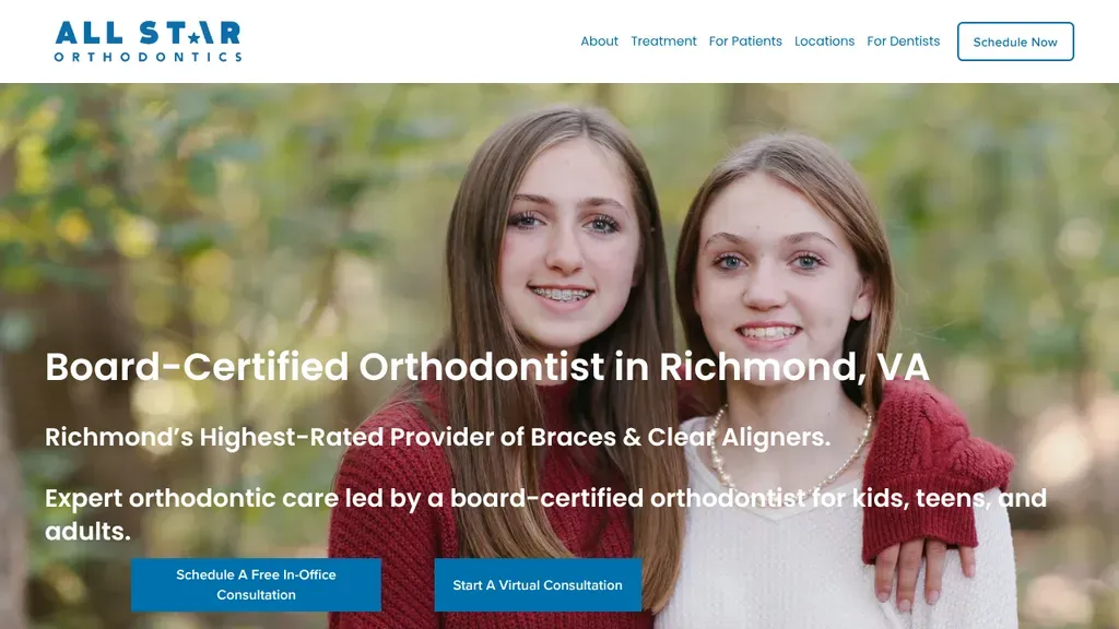 All Star Orthodontics sitio web