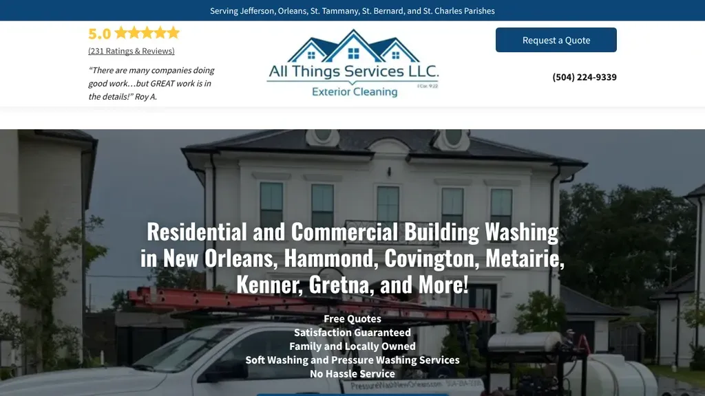 All Things Services Exterior Cleaning sitio web