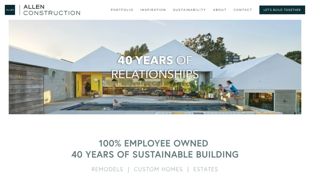 Allen Construction sitio web