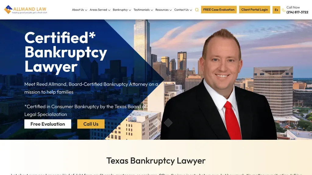 Allmand Law sitio web