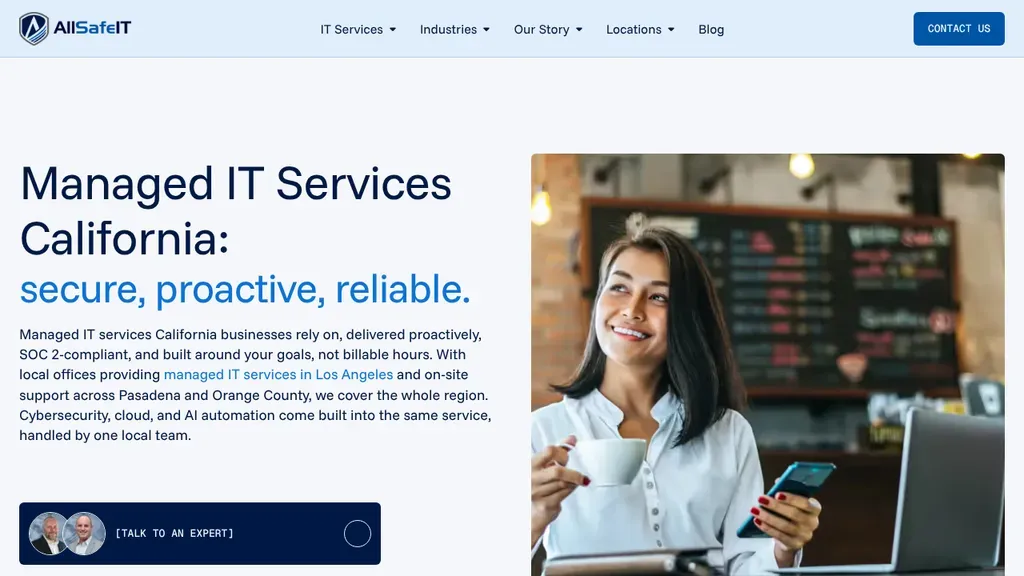 AllSafe IT sitio web