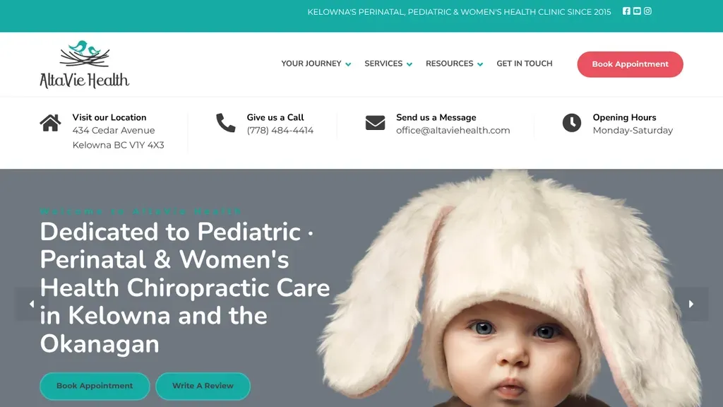AltaVie Health & Chiropractic Clinic sitio web