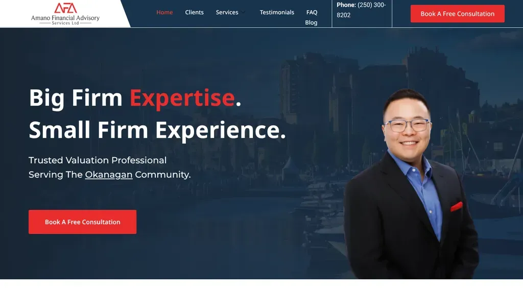 Amano Financial Advisory Services sitio web