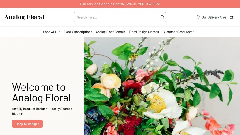 Analog Floral sitio web
