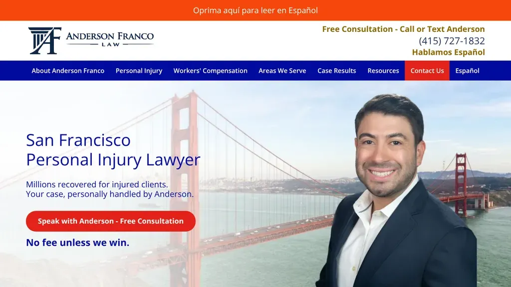 Anderson Franco Law sitio web