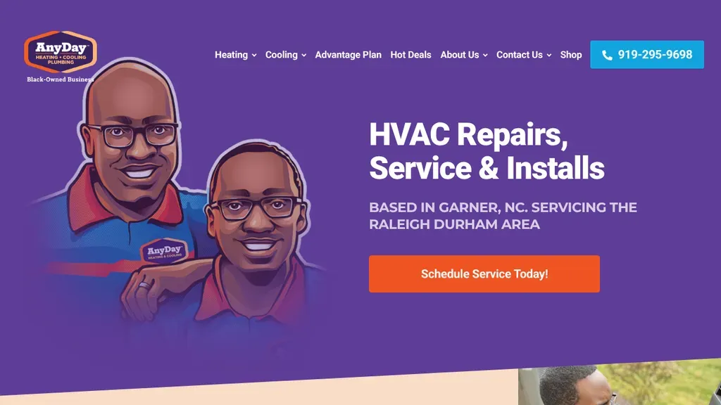 AnyDay Heating & Cooling sitio web