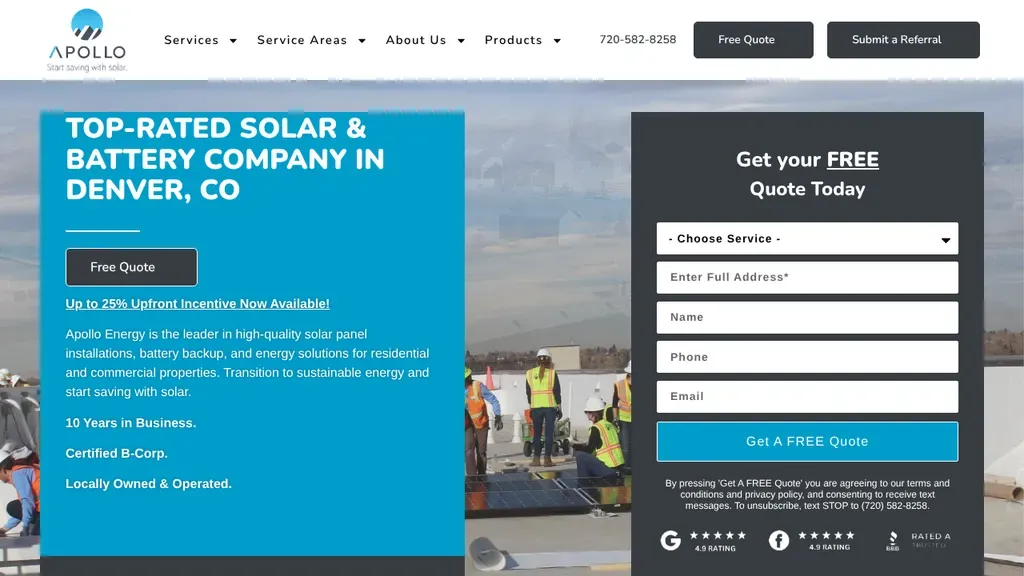 Apollo Solar Energy sitio web