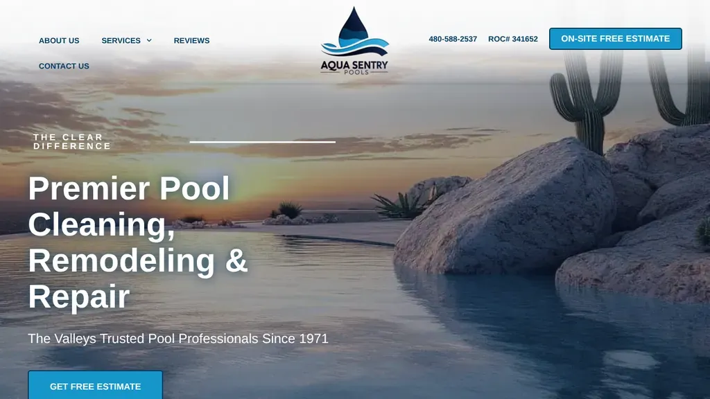 Aqua Sentry Pools sitio web