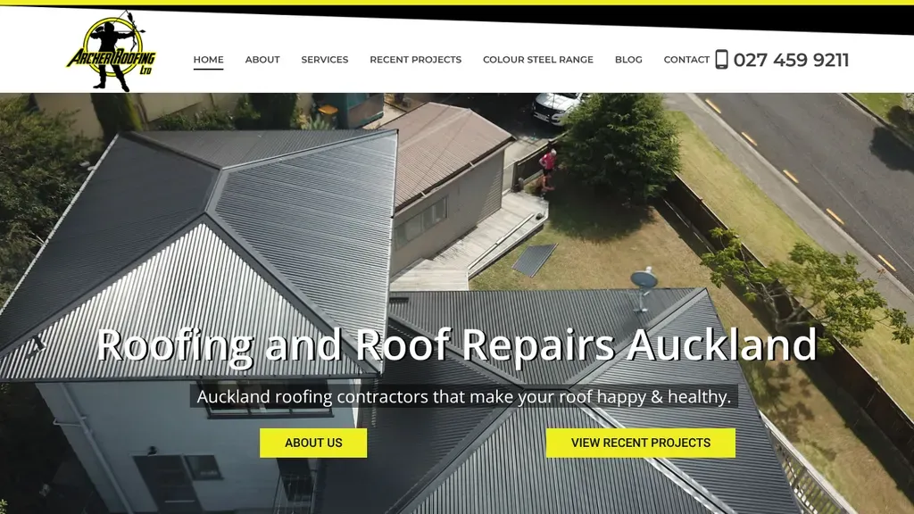 Archer Roofing sitio web