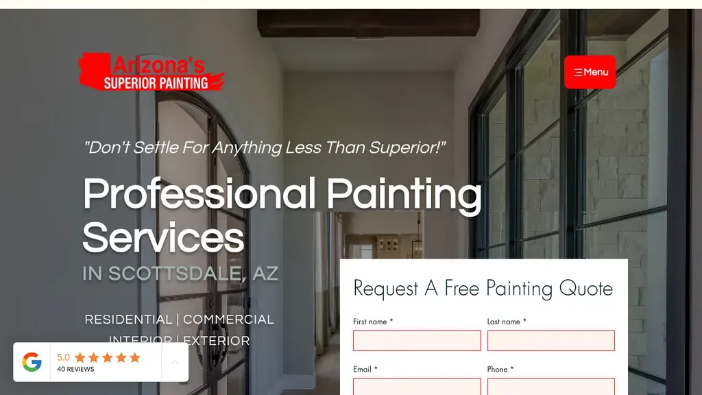 Arizona's Superior Painting sitio web
