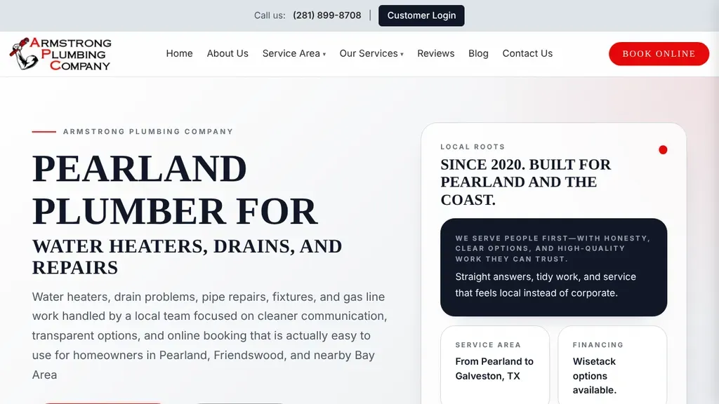 Armstrong Plumbing Company sitio web