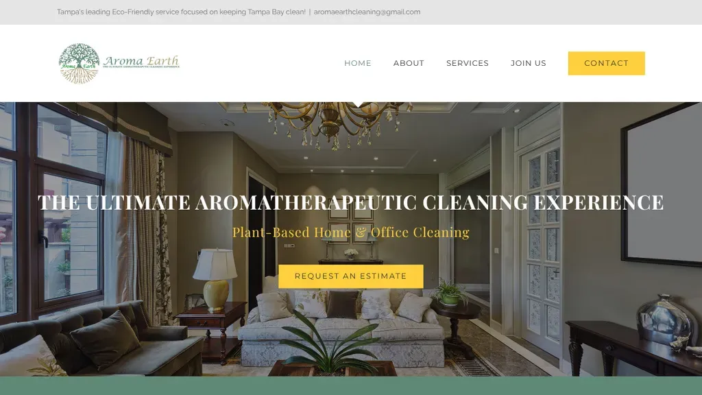 Aroma Earth Cleaning sitio web