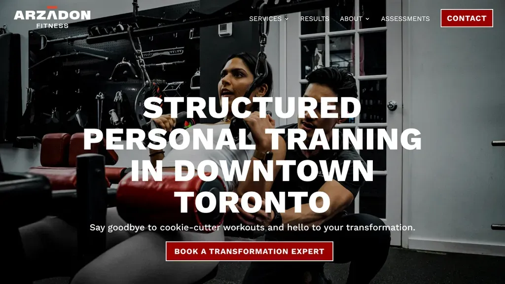 Arzadon Fitness sitio web
