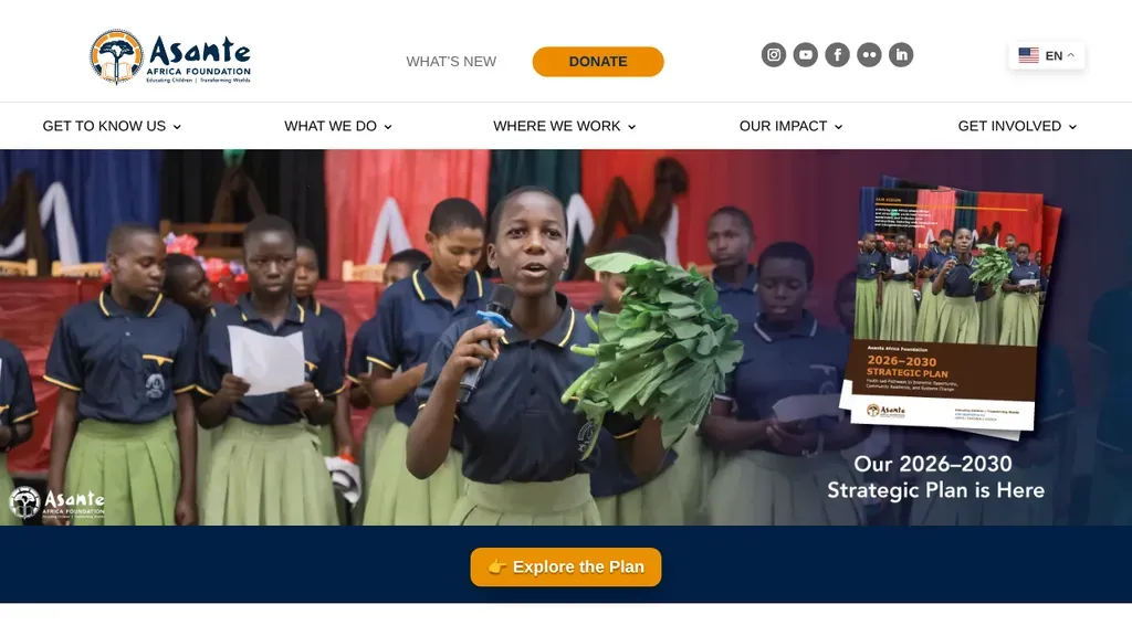 Asante Africa sitio web