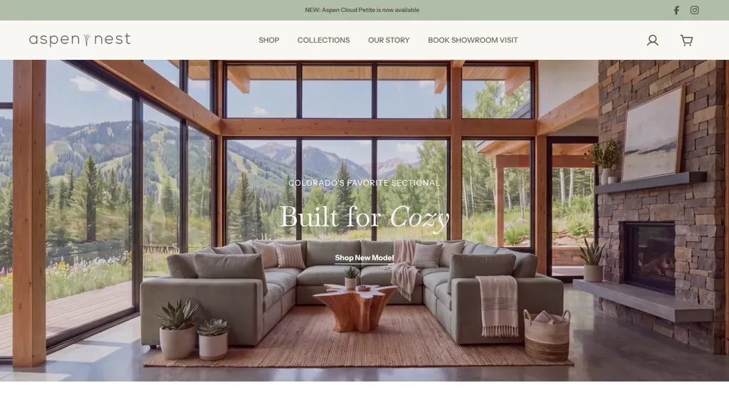 Aspen Nest sitio web