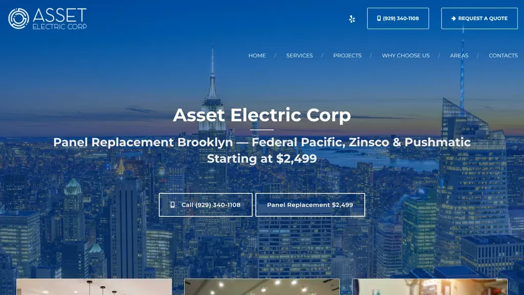 Asset Electric sitio web