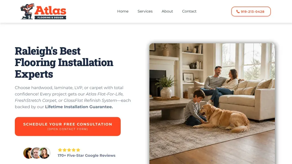 Atlas Flooring & Design website