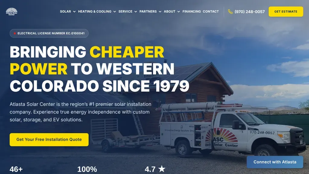 Atlasta Solar Center sitio web