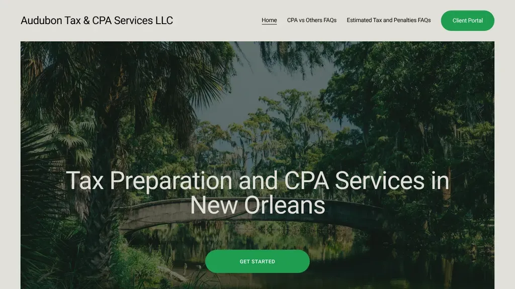 Audubon Tax and CPA Services sitio web