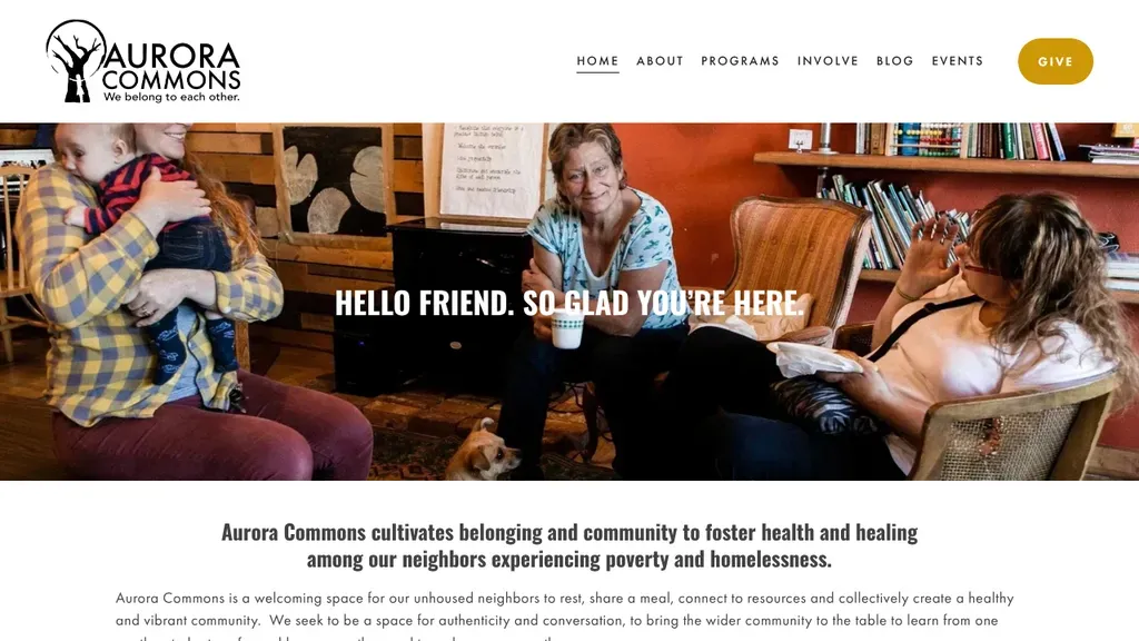 Aurora Commons sitio web