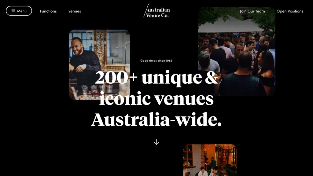 Australian Venue Co sitio web