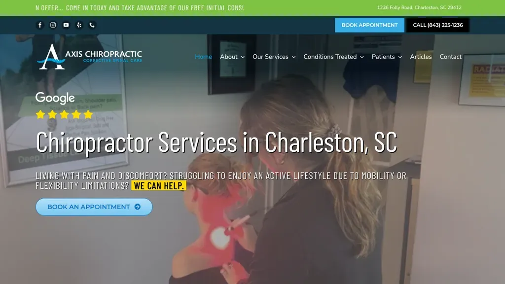 Axis Chiropractic sitio web