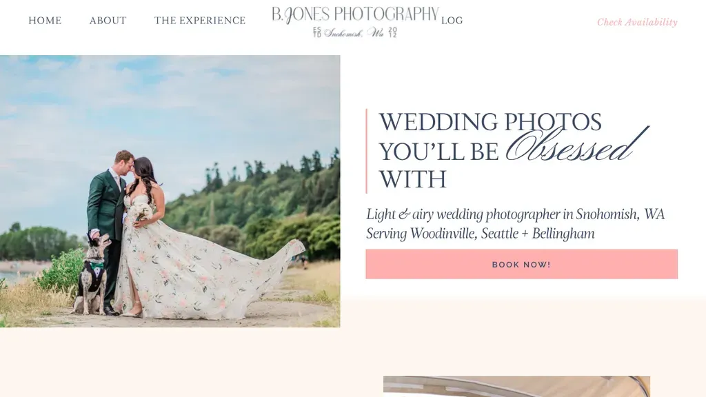 B. Jones Photography sitio web