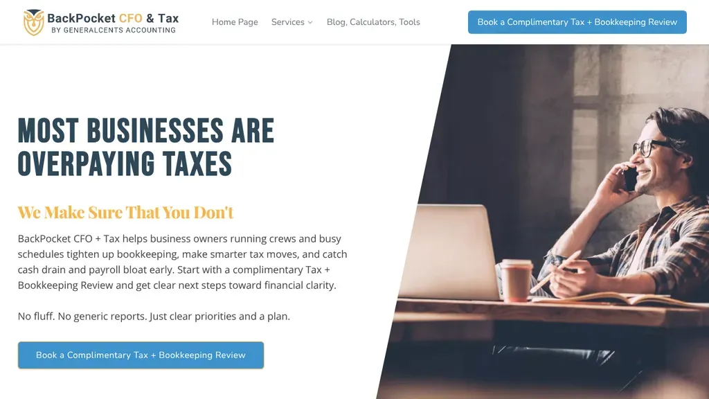 BackPocket CFO & Tax by GeneralCents Accounting sitio web