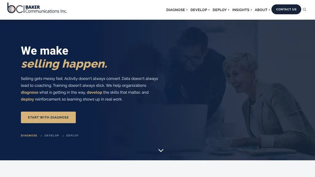 Baker Communications sitio web