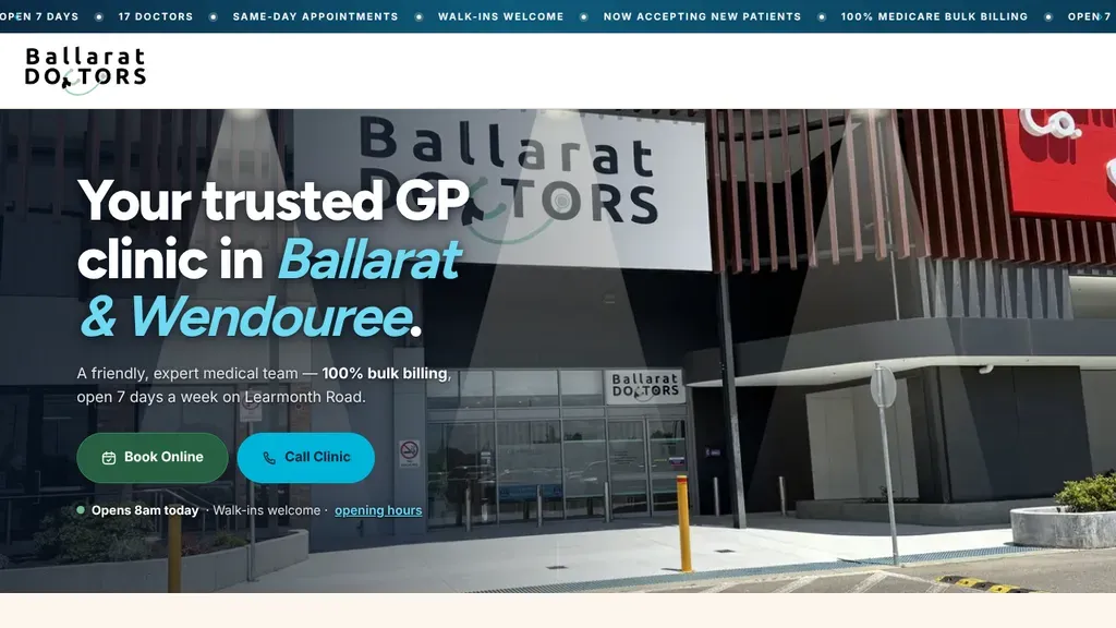 Ballarat Doctors sitio web